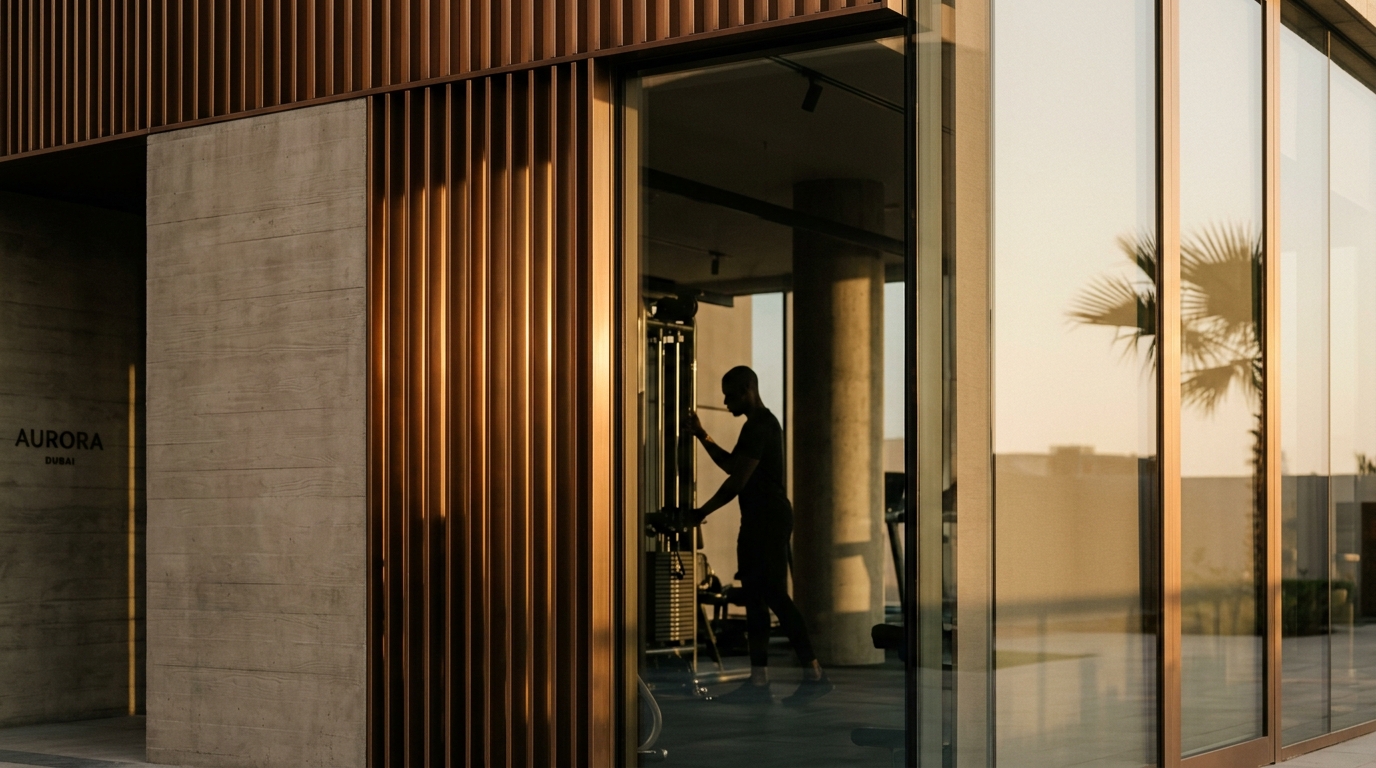 Modern commercial fitness space and gym facilities near Mirdif Hills Dubai