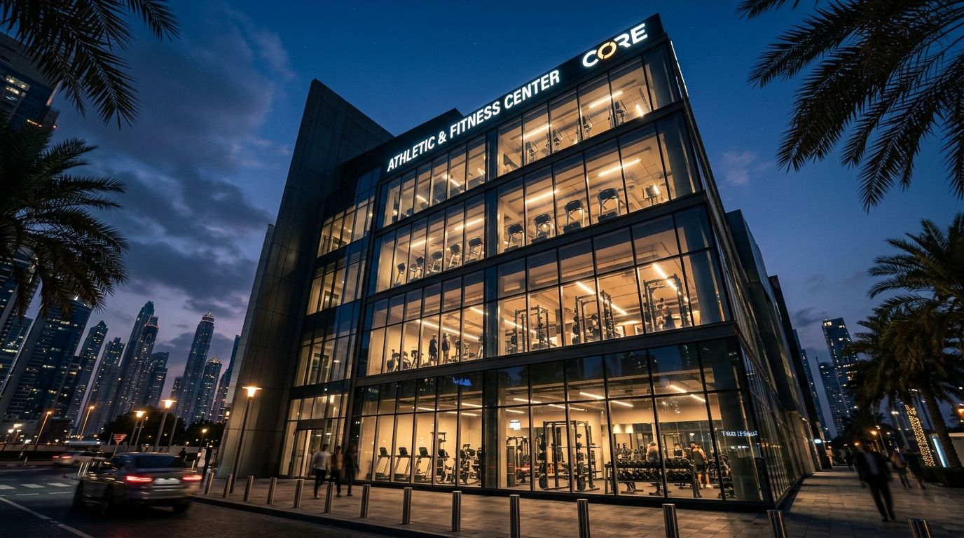 Modern fitness facility and gyms near Sparkle Towers in Dubai Marina