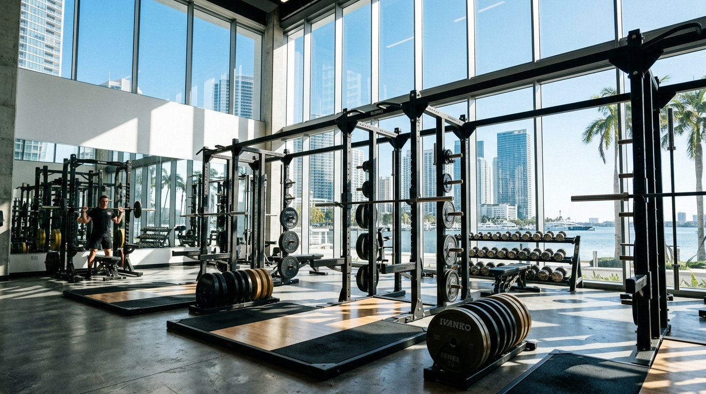 Modern commercial wellness and fitness gym facility near DAMAC Heights in Dubai Marina