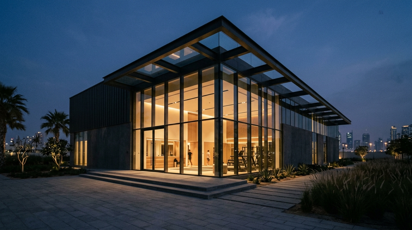 Modern commercial fitness space inside Club 15 near Hayat Boulevard at Dubai Creative Park