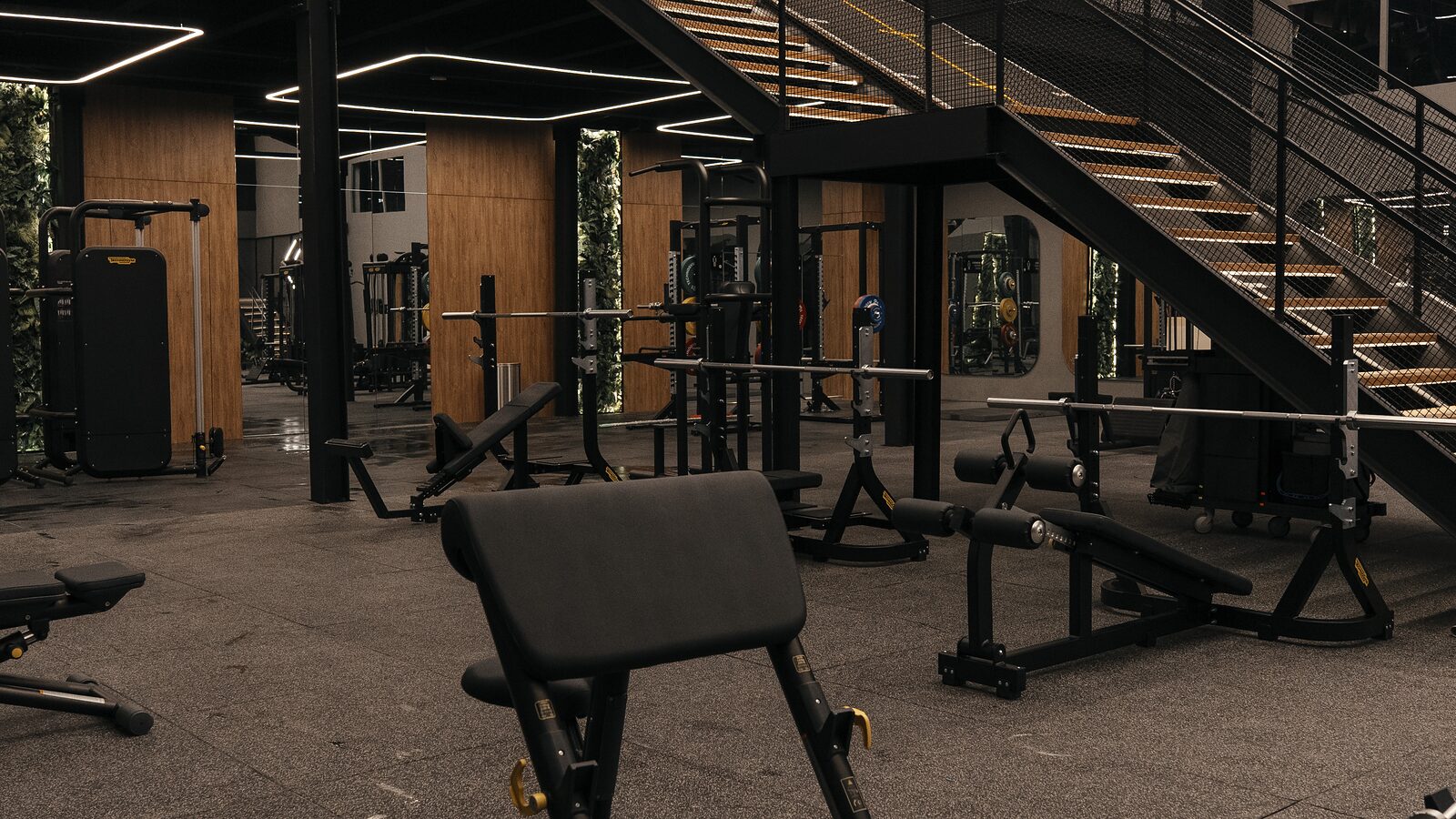 Strength training zone at Club 15, Dubai Creative Park