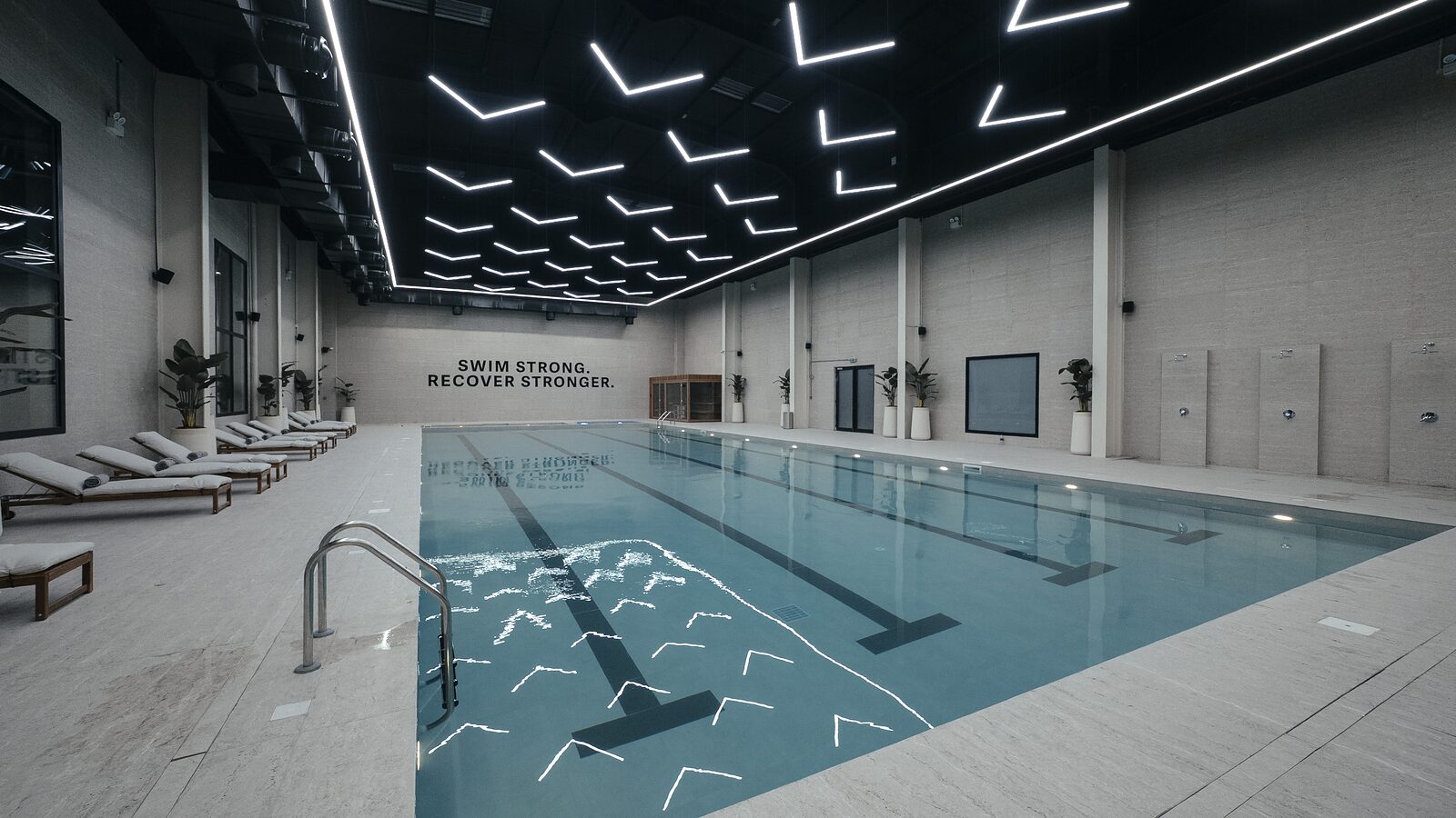 Swimming pool lanes at Club 15, Dubai Creative Park