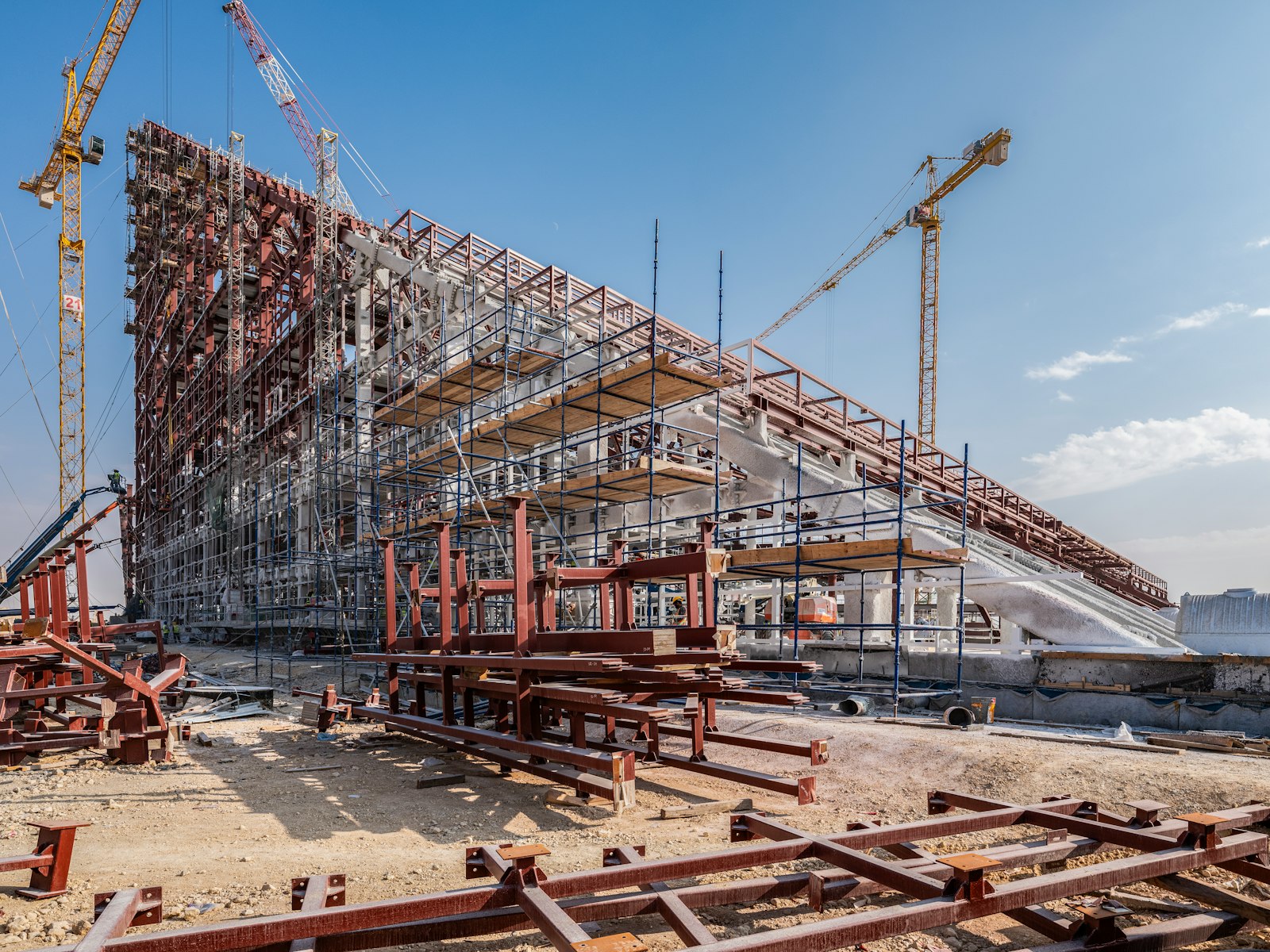 Steel structure under construction