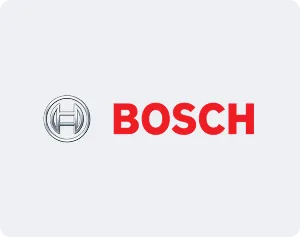 Bosch company logo with a circular symbol and red text on a light background.