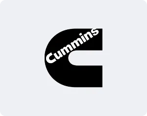 Cummins logo featuring a stylized black letter C with the word 'Cummins' in white text inside.