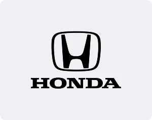 Honda logo featuring a stylized H within a rounded rectangle above the text Honda.