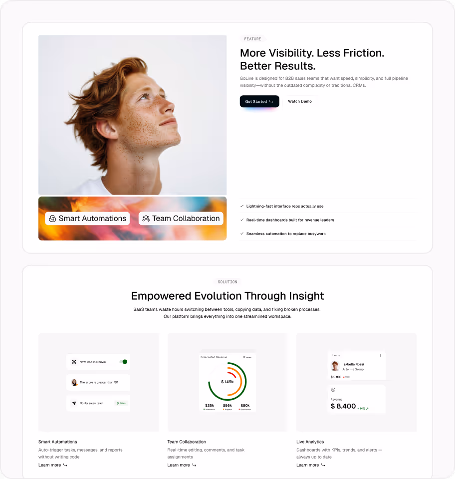 SaaS Startup Webflow Template