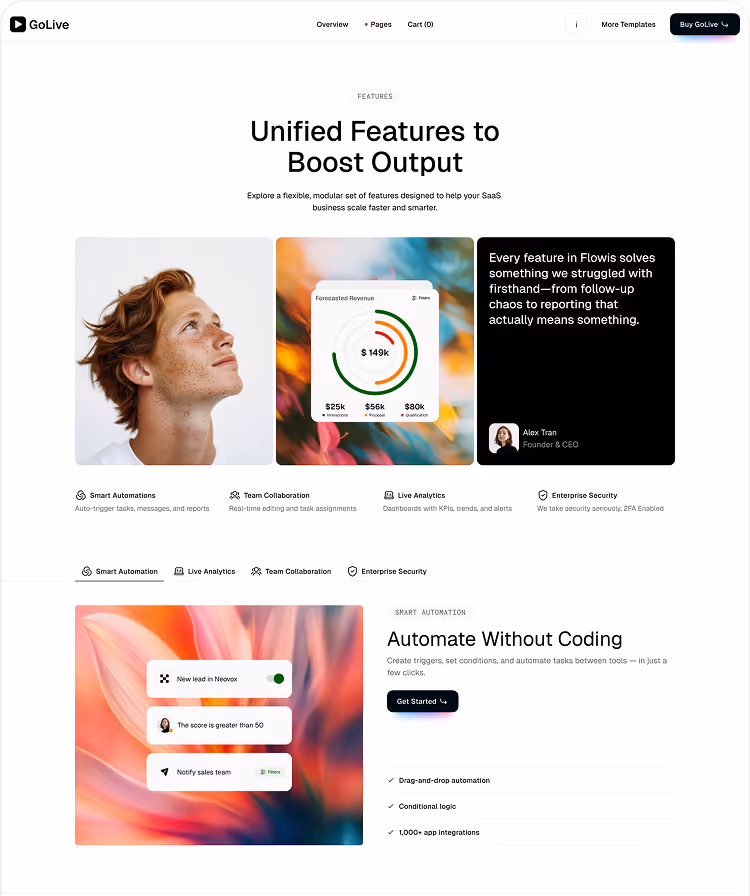 SaaS Startup Webflow Template