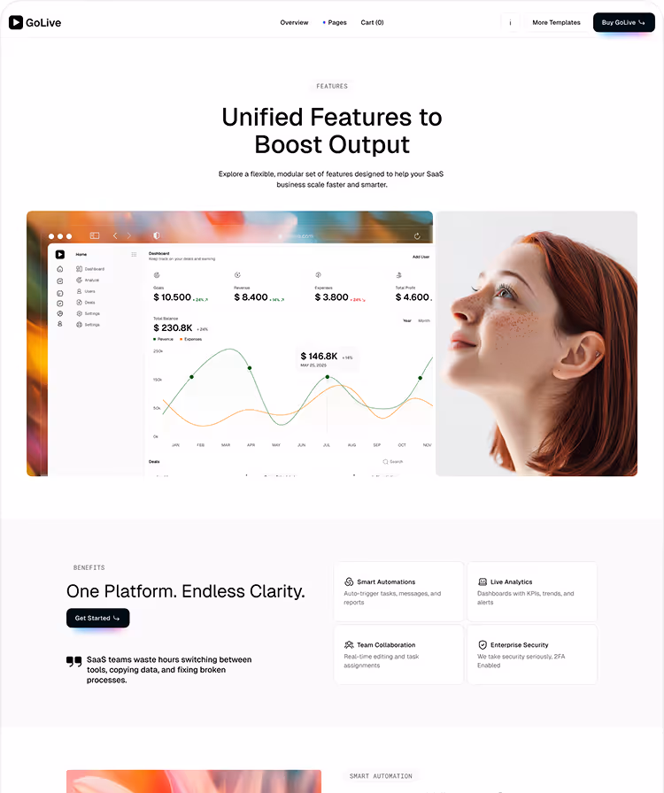 SaaS Startup Webflow Template