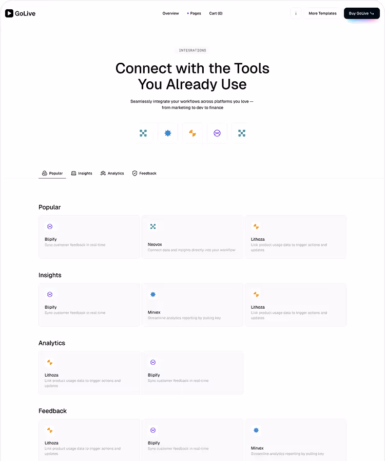 SaaS Startup Webflow Template