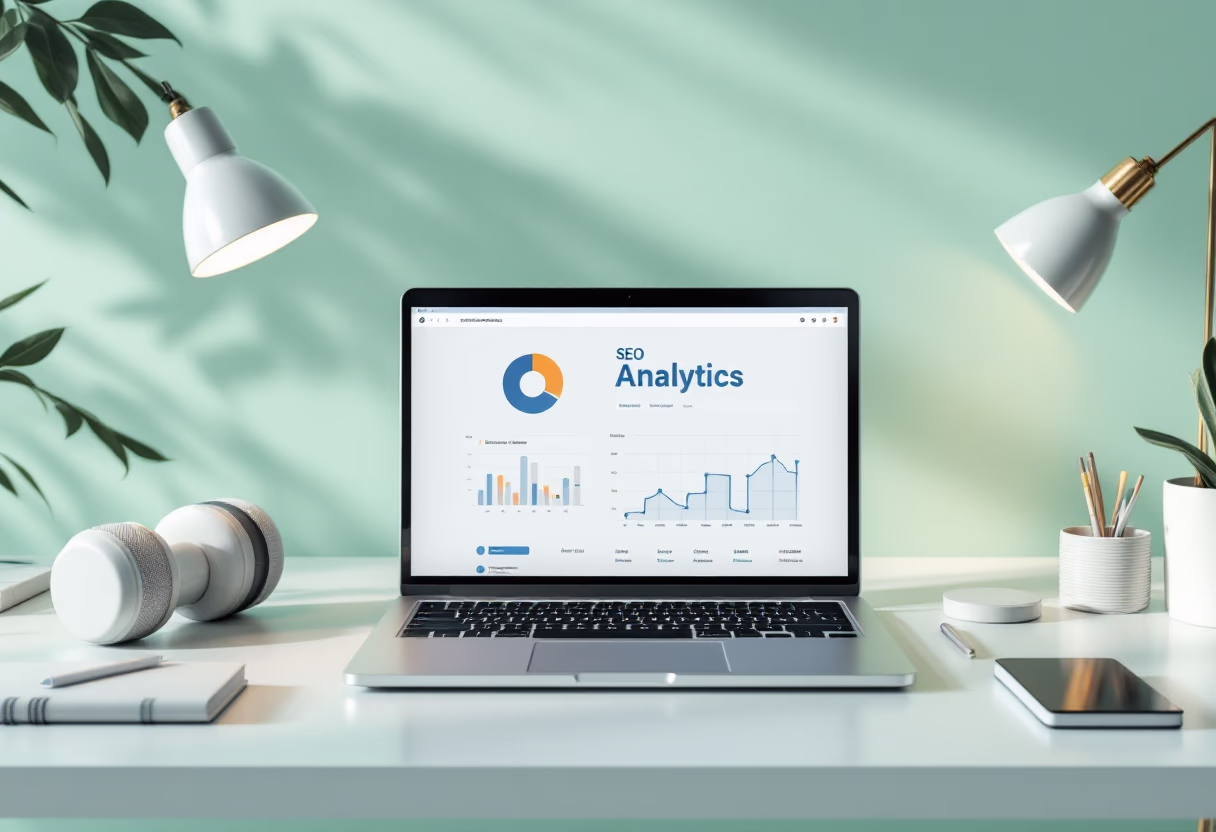 image of seo analytics on a laptop