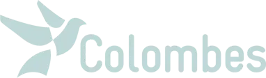 Logo de Colombes avec un oiseau stylisé volant.
