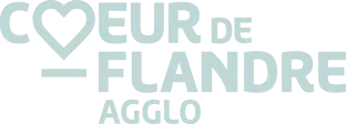Logo Coeur de Flandre Agglo avec un cœur stylisé à gauche.