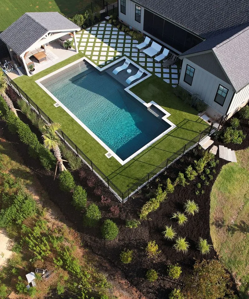 A creative landscaping project designed and built by Reedy River Landscapes.