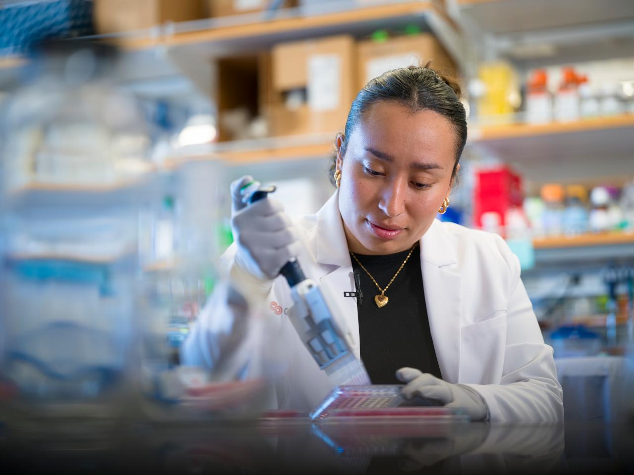 Student in laboratory