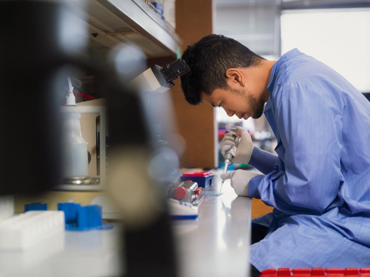 man working in laboratory
