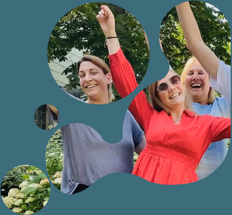 Team Mitglieder freuen sich