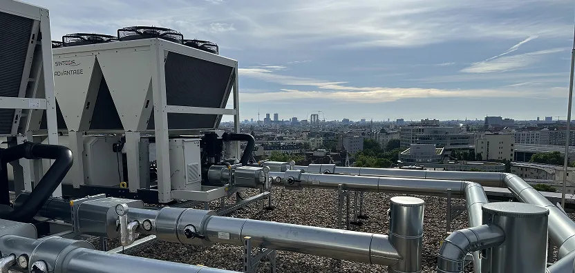 Technische Anlagen auf dem Dach für die HLSK-Planung
