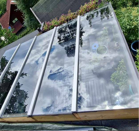 Glasstak laget etter mål