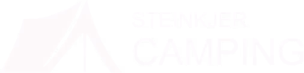 Logo with a stylized tent icon next to the text 'STEINKJER CAMPING'.
