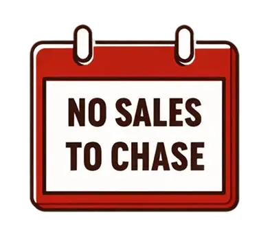 No sales to chase illustration