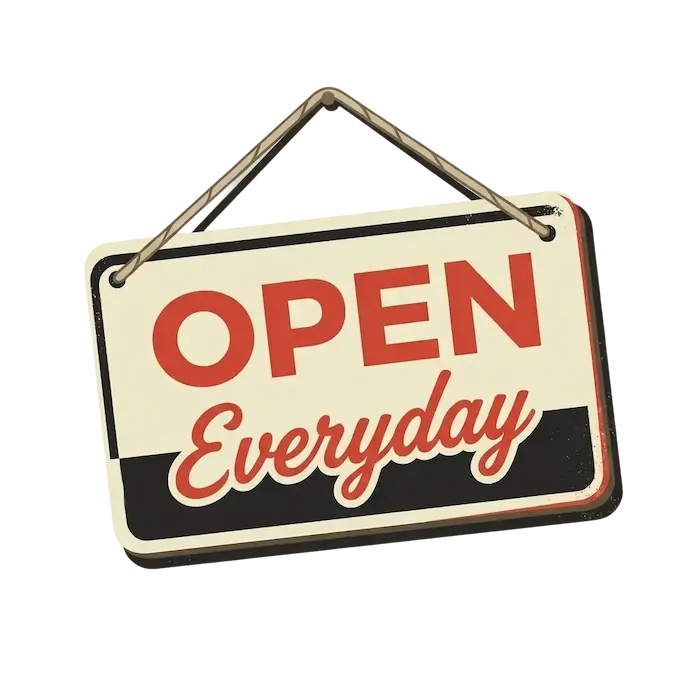 Open Everyday sign