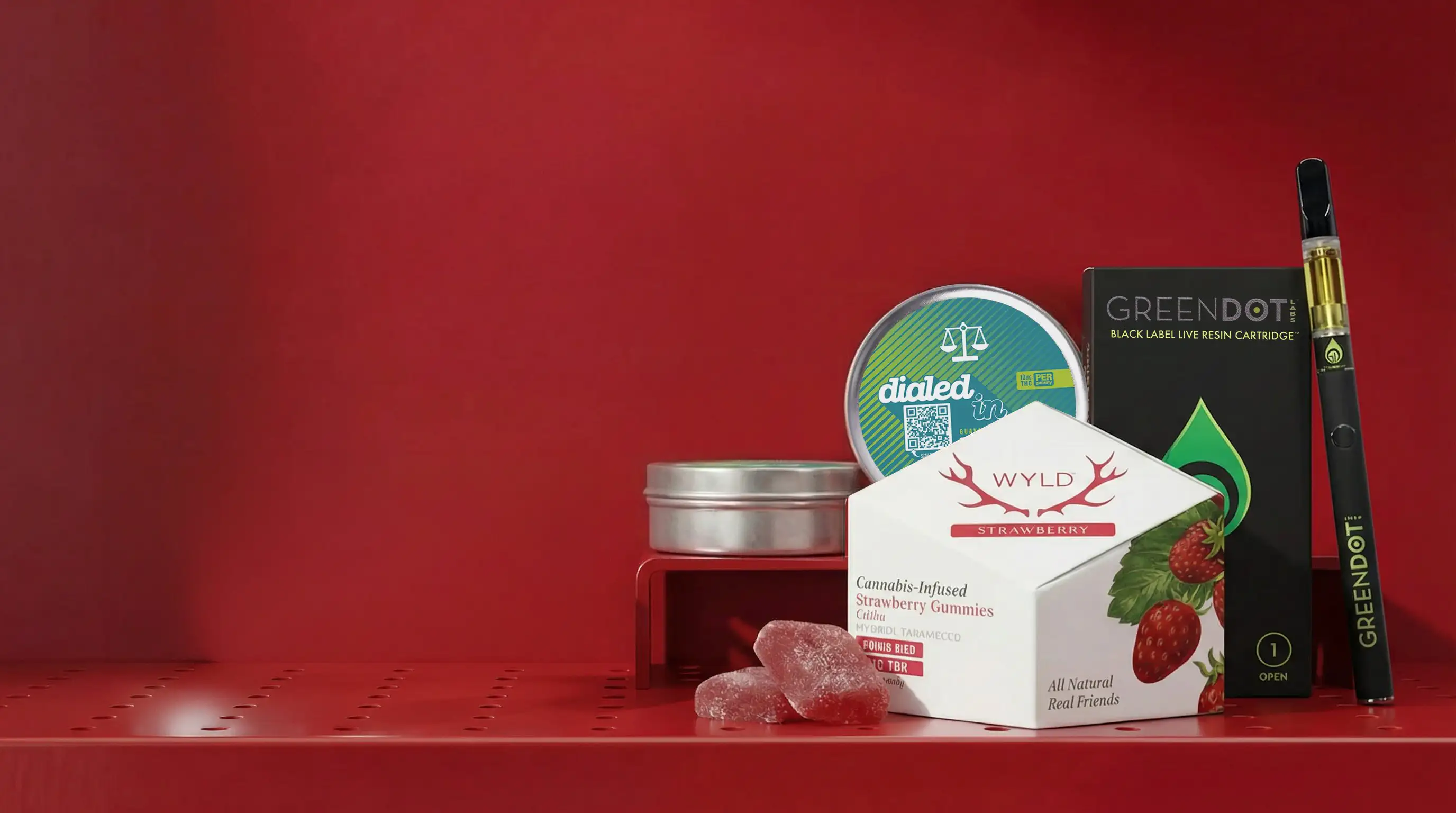 EveryDay Weed products — joint tubes, vape, and flower jar with member pricing