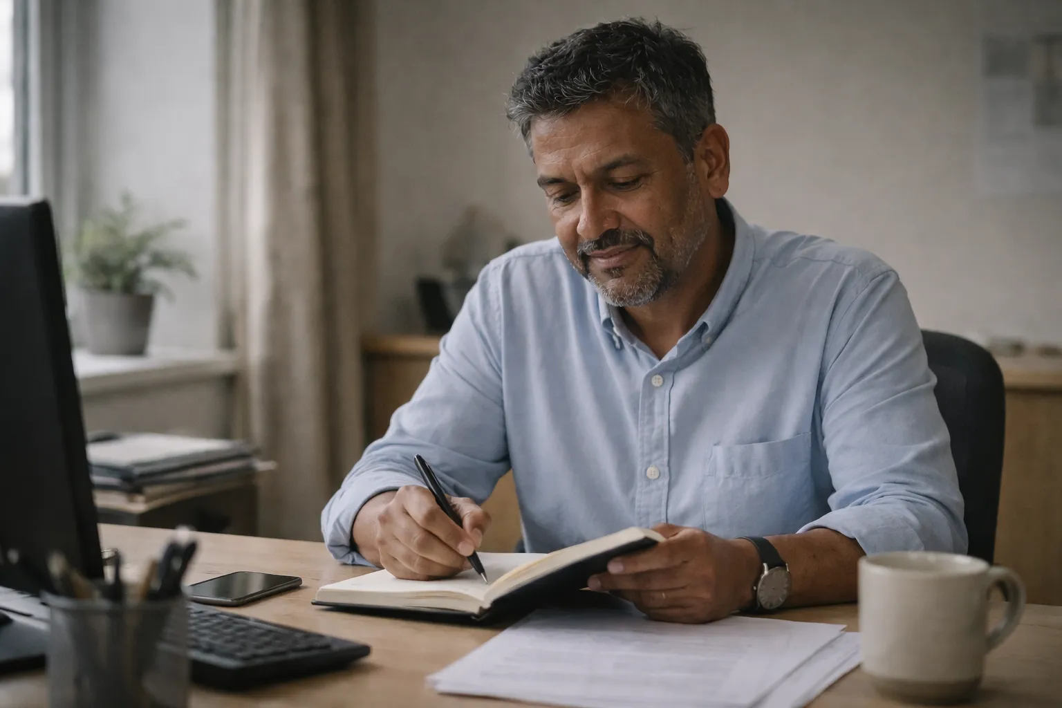 Professional gradually building confidence through repeated effort