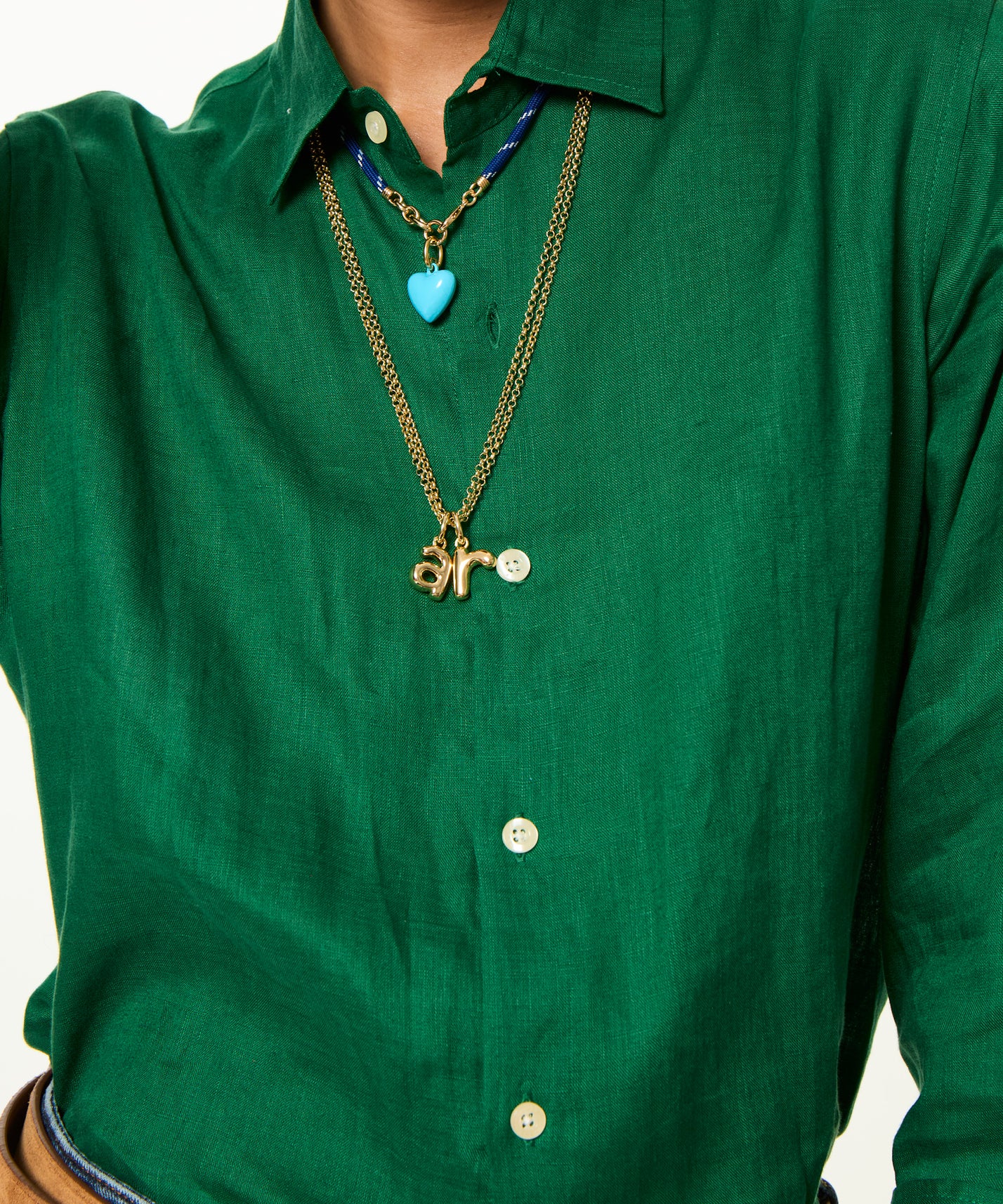 Puffy Initial Necklace