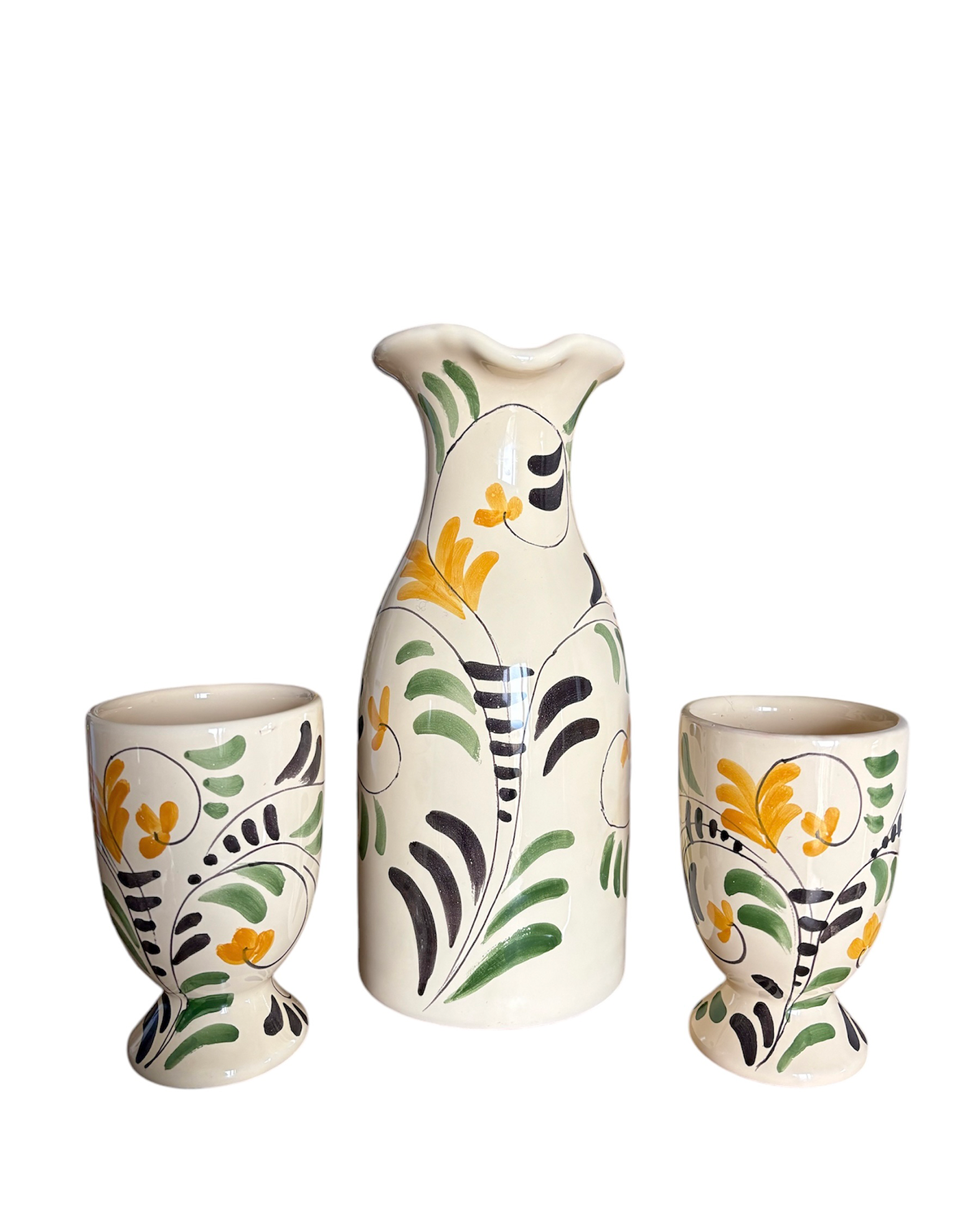 The Vines Carafe and Footed Cup Set