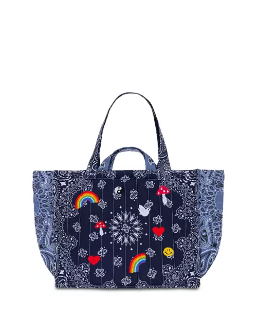 Maxi Cabas Blue Bandana Tote 