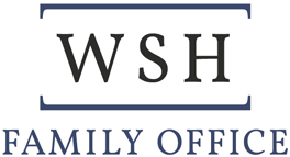 WSH Family Office Schriftzug mit Rahmen oben und unten.