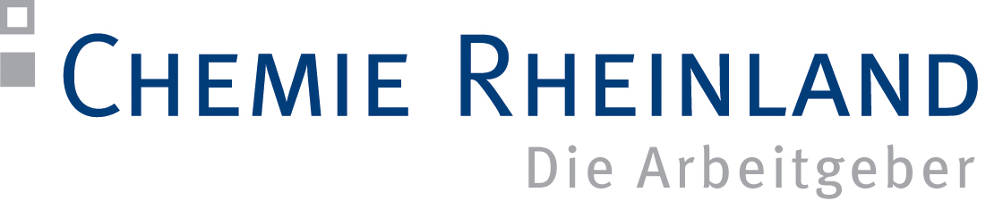 Logo von Chemie Rheinland mit dem Text 'Die Arbeitgeber' darunter.