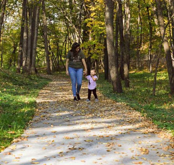 Trails image with mother and child