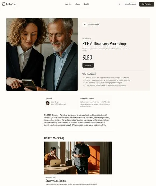 Schools Coaching Webflow template 