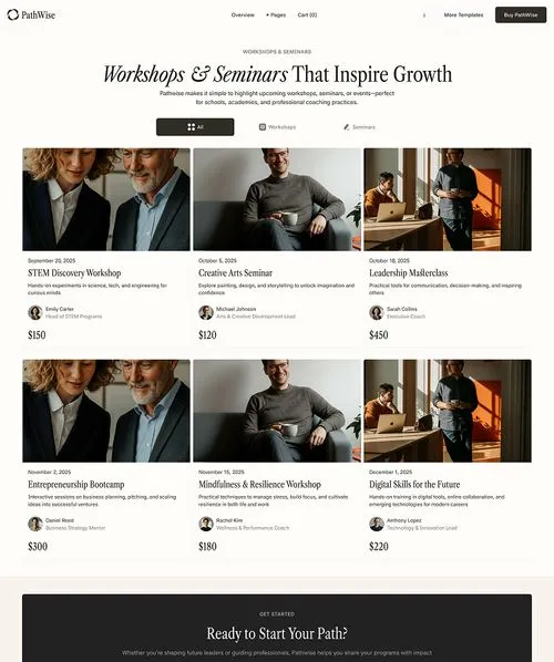 Schools Coaching Webflow template 