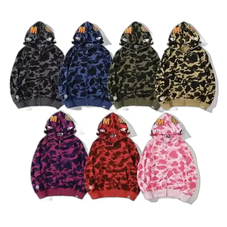 Bunch of Bape Camo Full Zip Hoodies