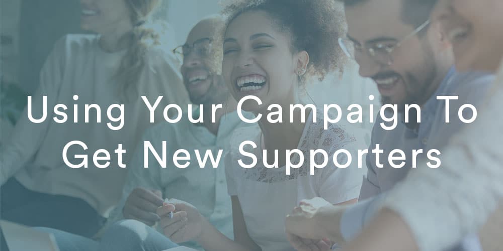 section header using peer to peer to get new supporters