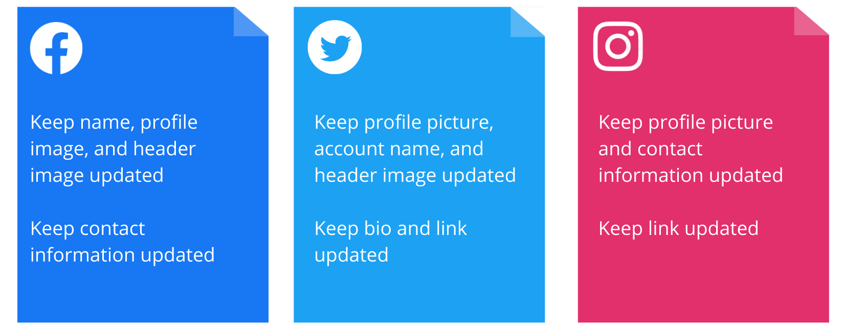 table comparison facebook twitter instagram best practices for brand presence with nonprofit social media strategy