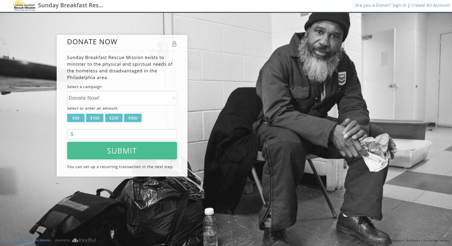 Sunday Breakfast Donation Page