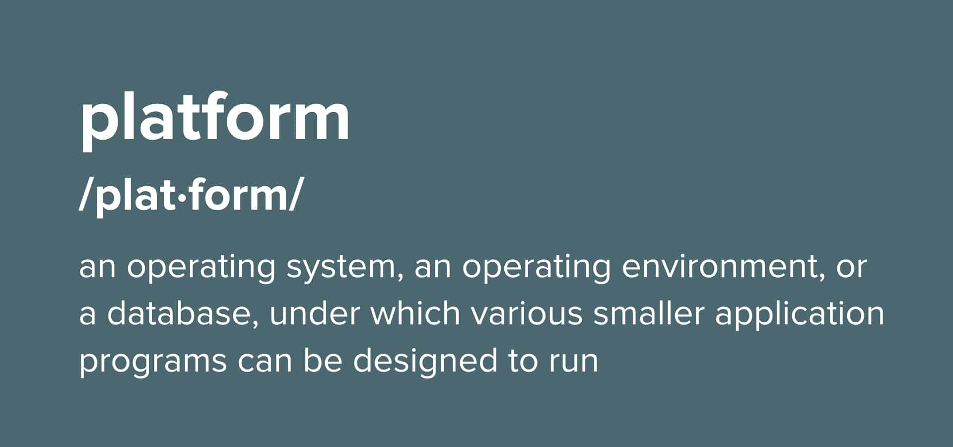 technology platform definition