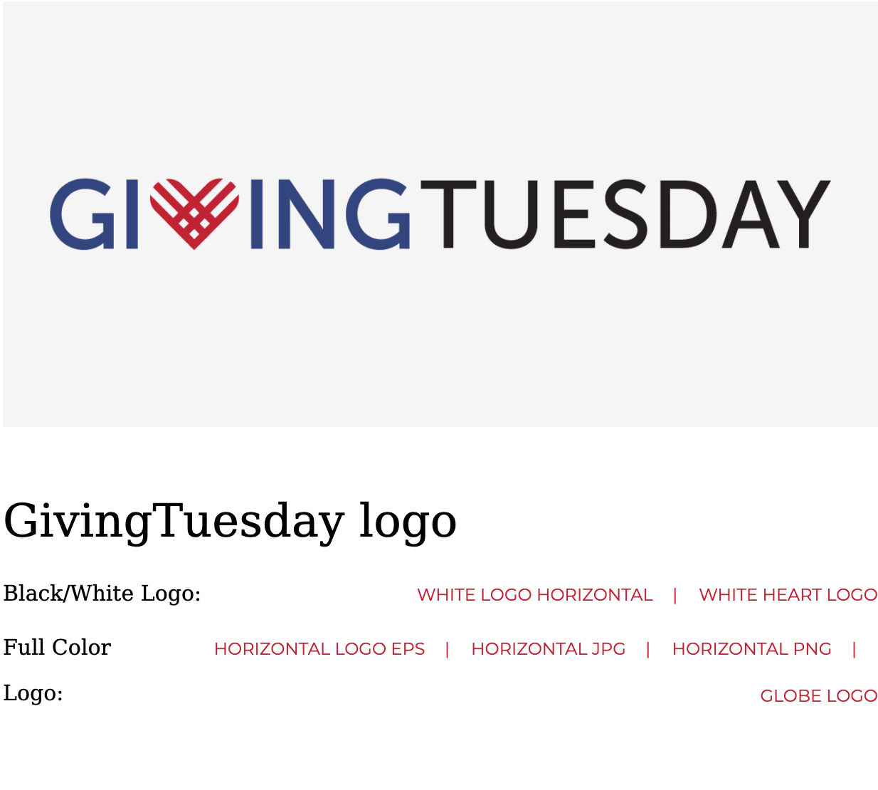 screenshot of giving tuesday graphics