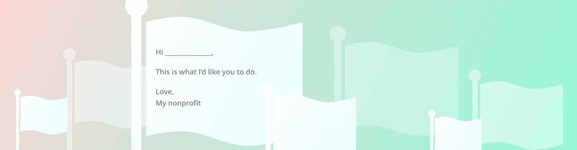 header email with sample nonprofit email