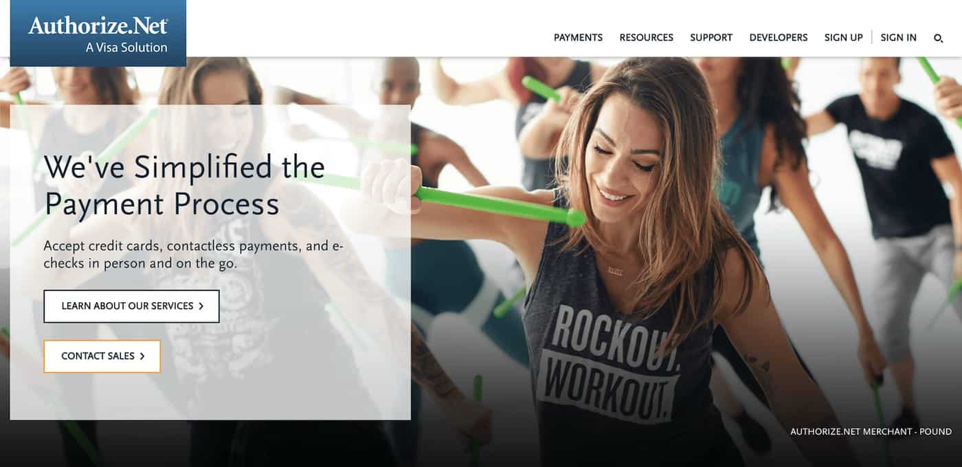 authorize.net screenshot