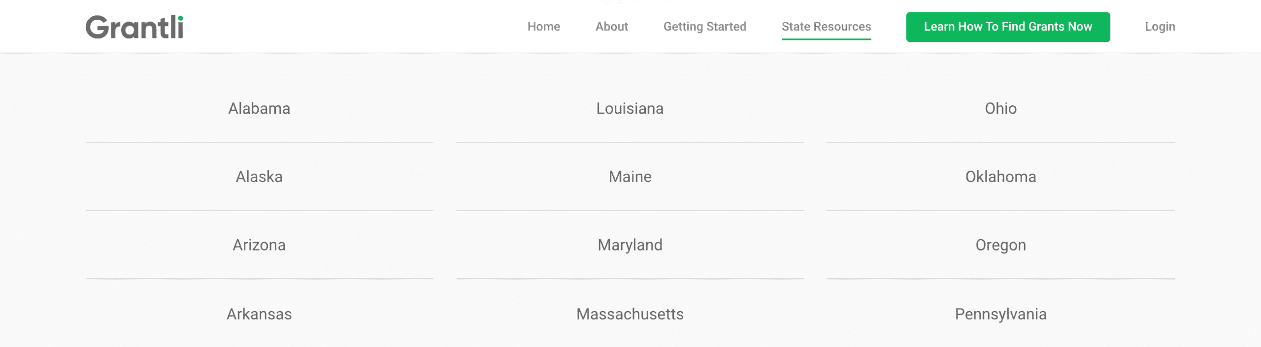 state by state grant resources available from grantil