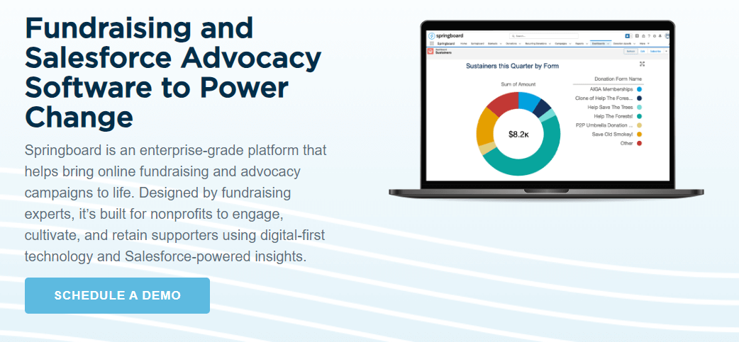 Homepage for Springboard by Jackson River