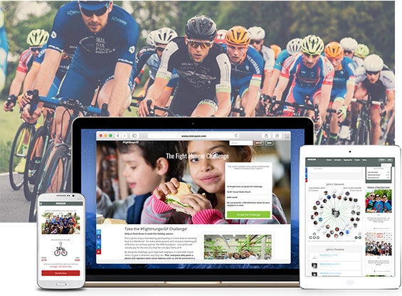 This image shows OneCause’s fundraising software in action.