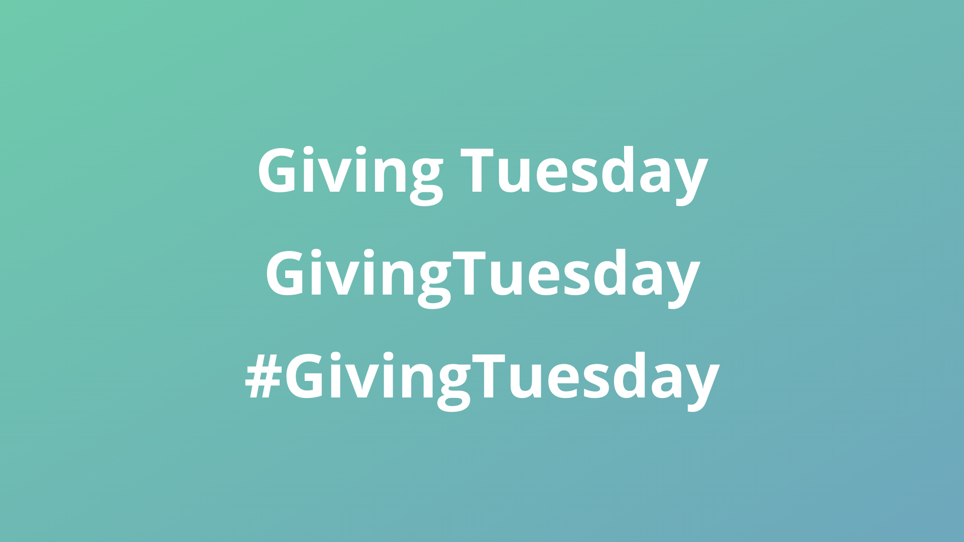 A few different ways to spell Giving Tuesday, including Giving Tuesday, GivingTuesday (no space between the words), and #GivingTuesday