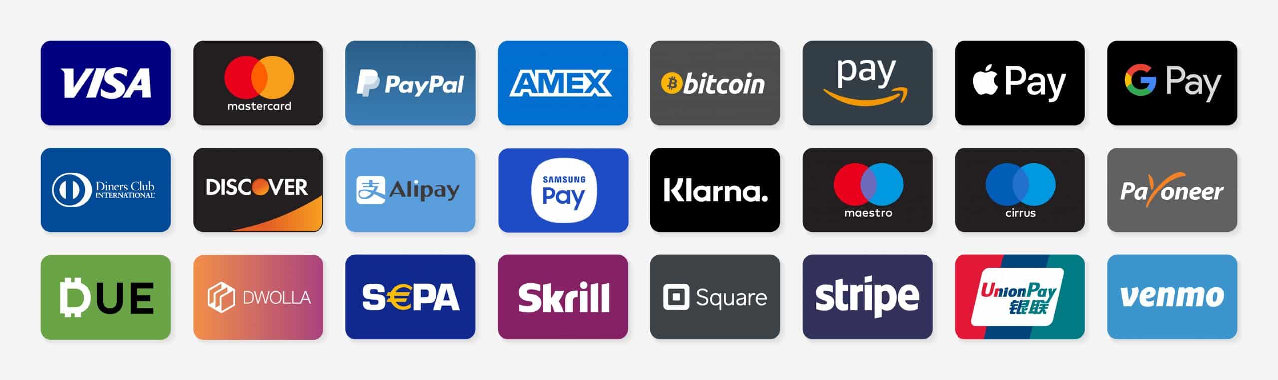 examples of different payment forms