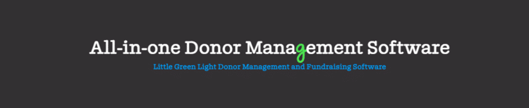 This is a screenshot of the Little Green Light donor management page.